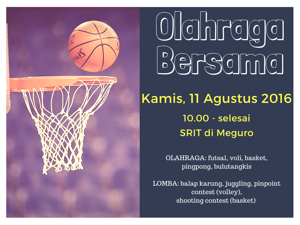 Flyer Olahraga Bersama GIII Tokyo 2016